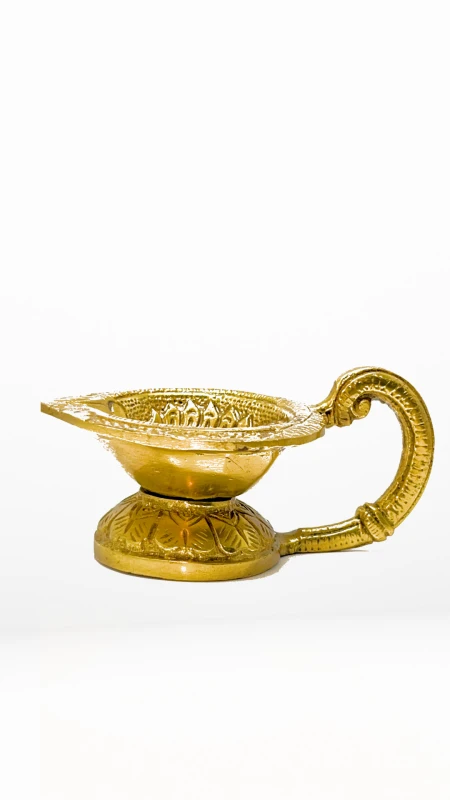 Brass Diya for Pooja | Traditional Handcrafted Oil Lamp for Home & Temple
